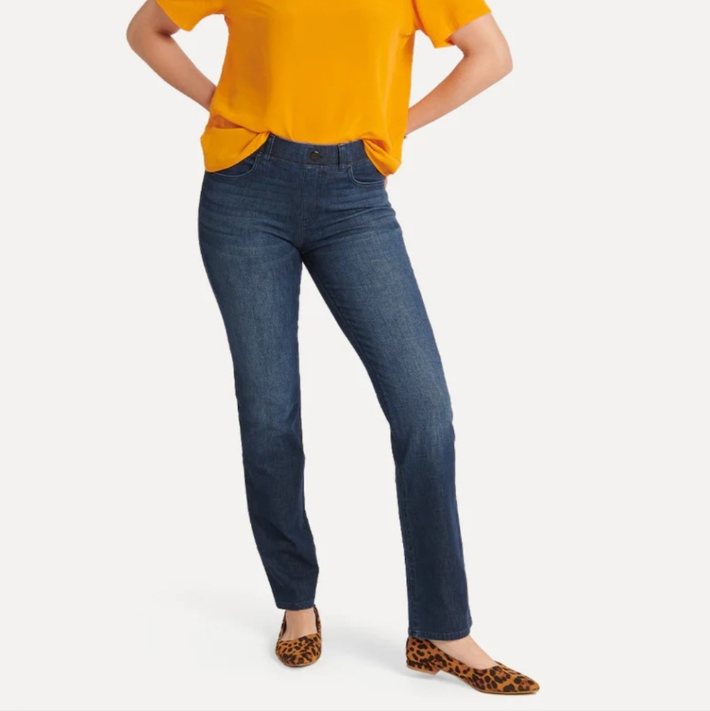 Betabrand Straight-Leg | 4-Pocket Betabrand Yoga Denim